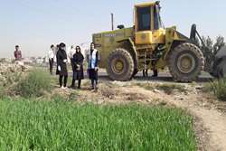 اجرای حکم معدوم سازی زمین های کشاورزی آبیاری شده با آب فاضلاب در شهرستان اسلامشهر